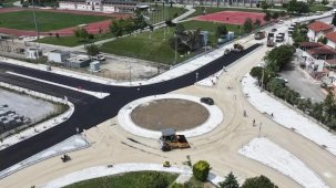 Denizli’de riskli kavşakta güvenli ulaşım adımı