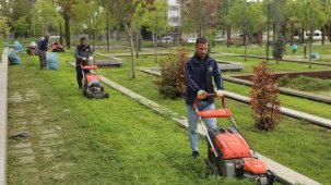 Diyarbakır parklarında yaz hazırlığı