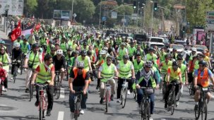 Gazze için pedal çevirdiler