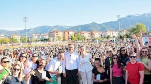 Kadınların ritmi Denizli’ye enerji kattı