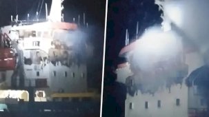 Karadeniz'de Türk gemisi vuruldu