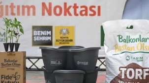 Konya'da bostan setleri dağıtılıyor