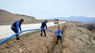 Malatya Yazıhan'da içme suyu hattı yenileniyor