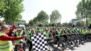 Sakarya'da pedallar farkındalık için çevrildi