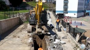 Trabzon Ortahisar’da altyapı seferberliği sürüyor