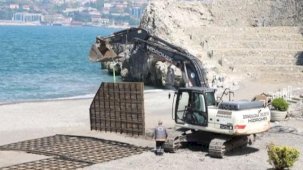 Zonguldak'ta Kızlar Plajı yaz sezonuna hazırlanıyor