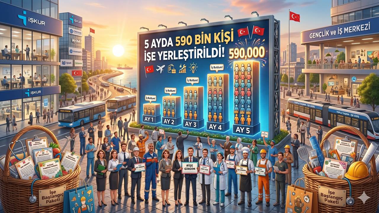 5 ayda 590 bin kişi işe yerleştirildi