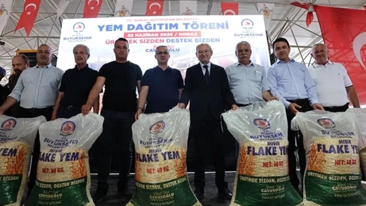 Denizli’de üreticiye yem desteği