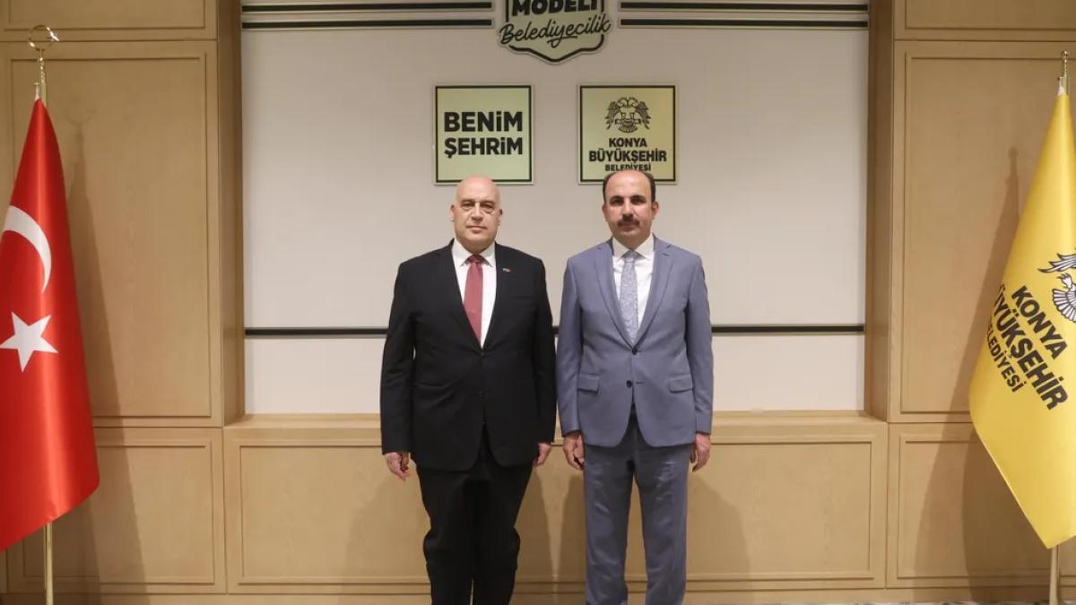 Filistin Büyükelçisi Konya’da Başkan Altay’la bulu