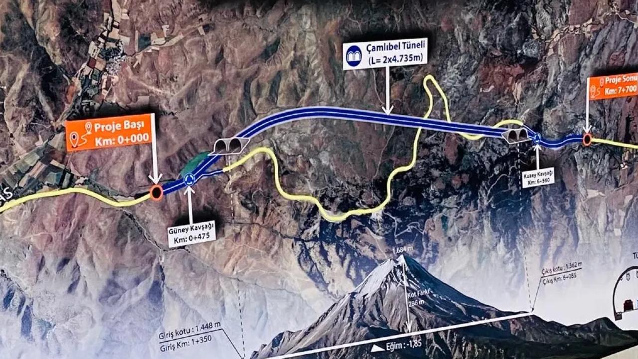 Karadeniz-Akdeniz hattında önemli adım... Çamlıbel Tüneli'nde inşa süreci başladı