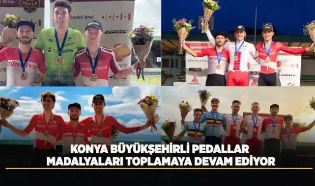 Konya Büyükşehirli pedallar madalyaları topladı