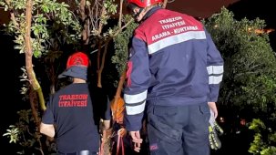 Trabzon'da itfaiye ve AFAD’dan kurtarma operasyonu