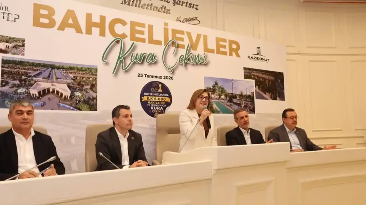 Gaziantep Bahçelievler'de kura heyecanı