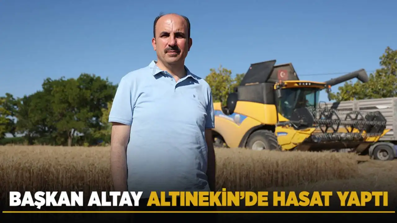 Konya'da Altınekin'de ilk hasat