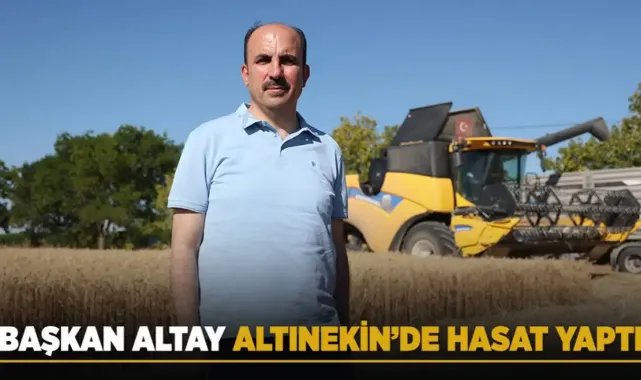Konya'da Altınekin'de ilk hasat