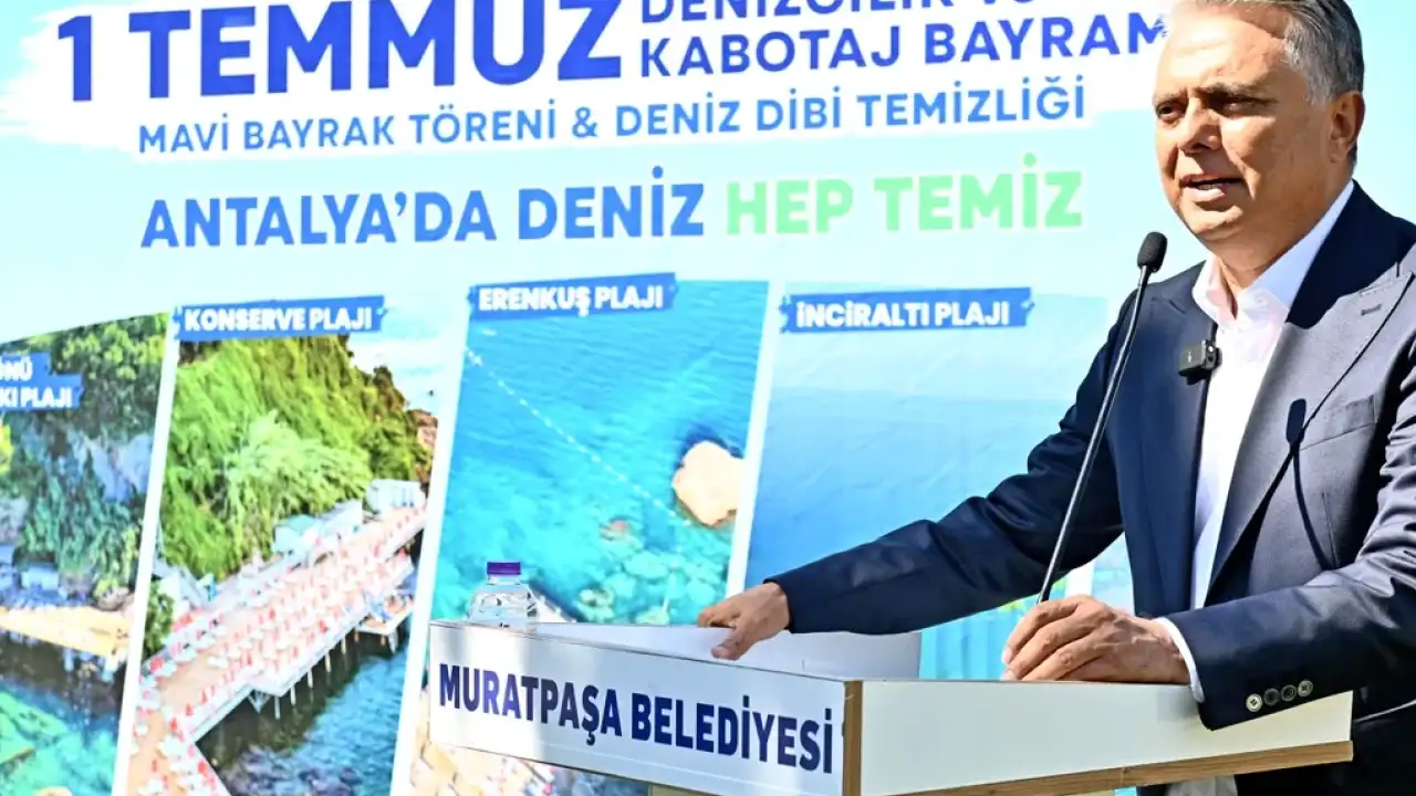 Muratpaşa'nın 5 halk plajına bir kez daha mavi bayrak