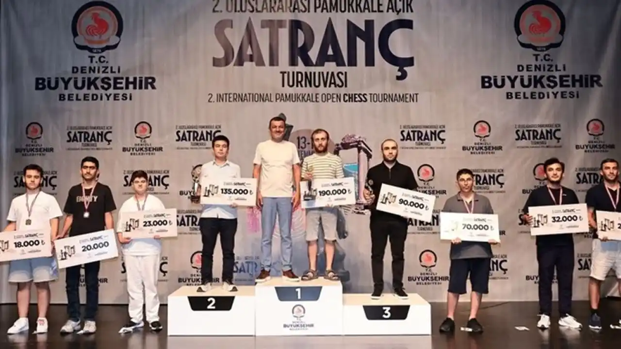 Pamukkale Açık Satranç Turnuvası şampiyonlarını buldu