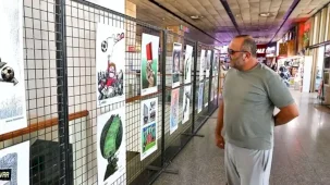 Denizli’de Karikatür Sergisi yolcularla buluştu