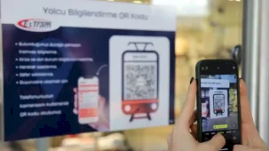 Eskişehir’de tramvay duraklarında QR kod dönemi başladı