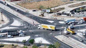 Konya'da tramvay hattı güzergahında altyapı yenilemesi