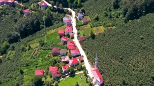 Köy yollarına beton destek
