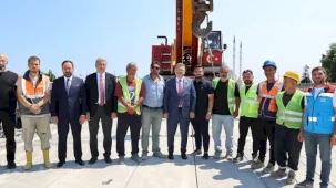 Trabzon'da Başkan Genç, Reşadiye Viyadüğü'nde incelemelerde bulundu