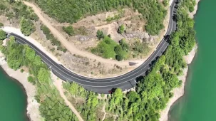 Yuvacık Barajı yolu yenilendi
