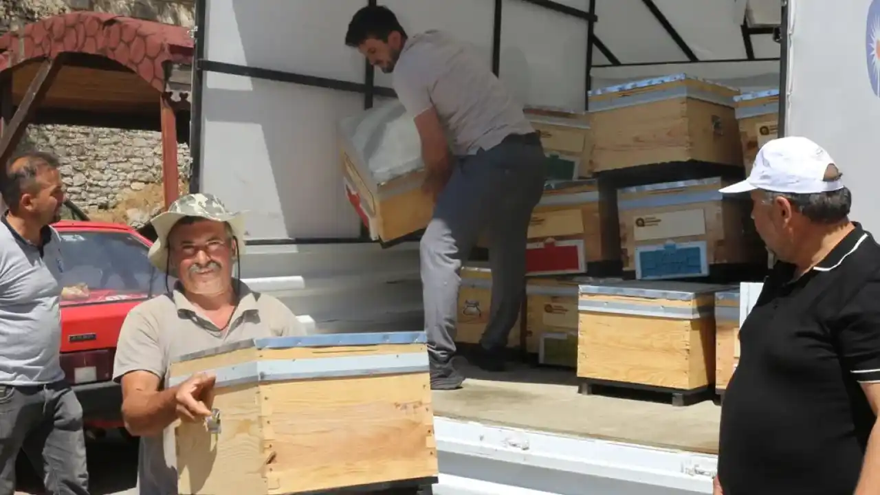 Antalya Büyükşehir’den arıcılara kovan desteği