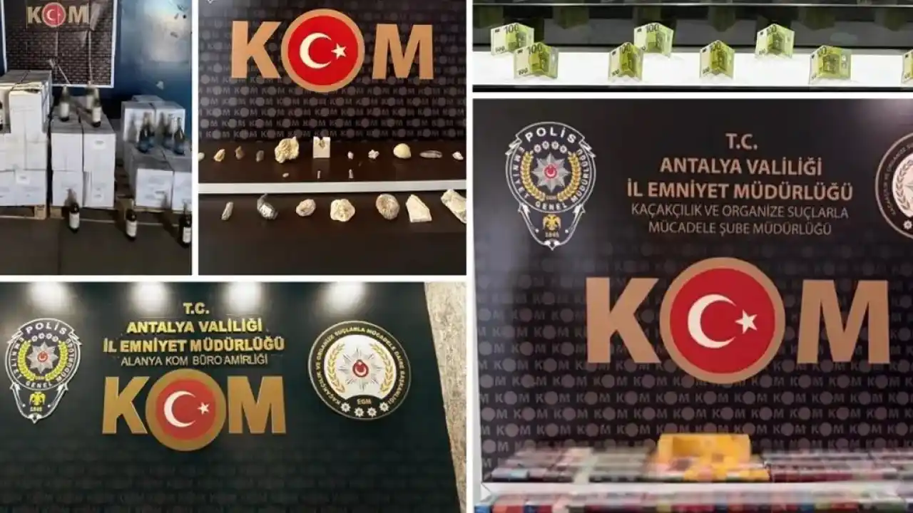 Antalya'da çok sayıda suç unsuru ele geçirildi