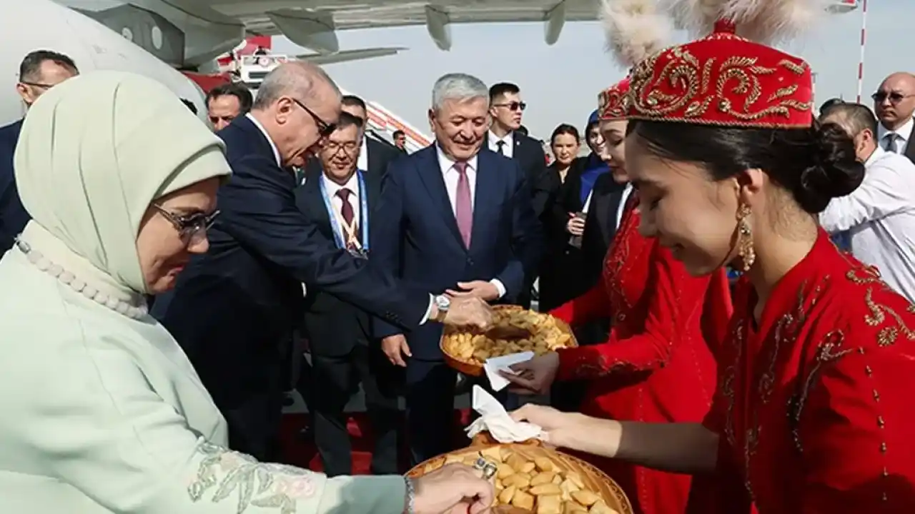 Cumhurbaşkanı Erdoğan Bişkek'te