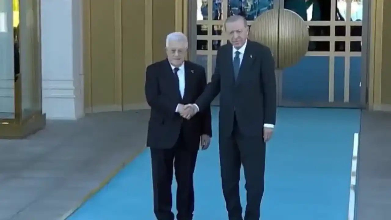 Filistin Devlet Başkanı Mahmud Abbas Başkent'te