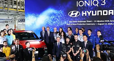 Hyuandai, ilk elektrikli otomobili IONIQ 3'ün üretimini Türkiye'de başlattı