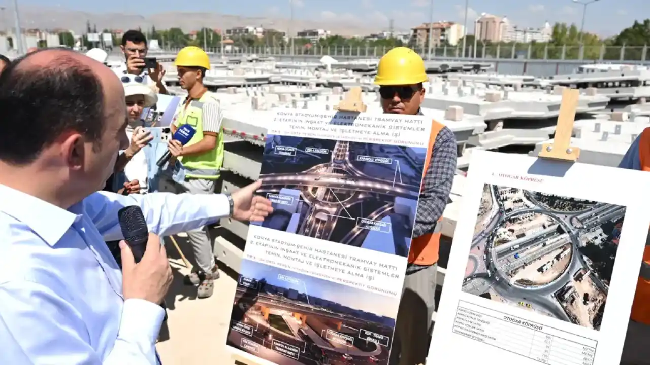 Konya'da Başkan Altay raylı sistem projelerini inceledi