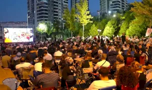 Ankara Keçiören'de açık hava sinema keyfi