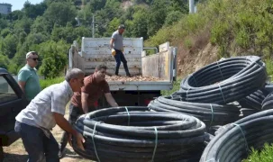 Antalya’da üreticiye sulama borusu desteği