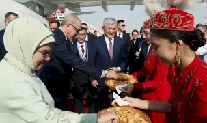 Cumhurbaşkanı Erdoğan Bişkek'te