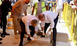Eyüpsultan Meydanı yenileniyor... İlk taşı Nuri Aslan koydu