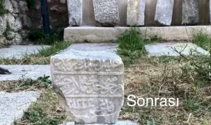 İstanbul'da tarihi mezar taşlarına saldırı sonrası restorasyon