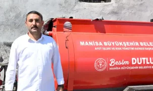 Manisa Büyükşehir’in tankeri yangının köye ulaşmasını engelledi