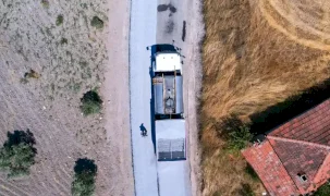 Manisa Soma’da asfalt çalışmaları devam ediyor