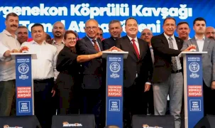 Manisa Turgutlu’da Ergenekon Köprülü Kavşağı’nın temeli atıldı
