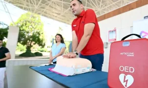 Mersin’de hayat kurtaran OED cihazı eğitimi