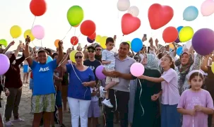 Umut balonları gökyüzüne Göktuğ için bırakıldı