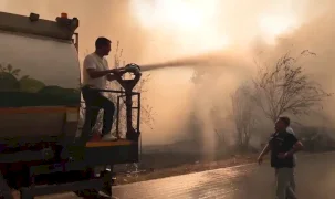 Aksu’daki yangının enerjisi düşürüldü: Bir vatandaş hayatını kaybetti