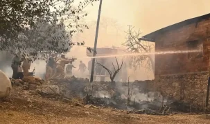 Antalya Aksu’daki yangın için bini aşkın personel görevde