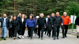 Bolu Abant'ta Kılıçdaroğlu'ndan sabah yürüyüşü