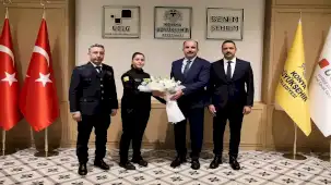 Konya itfaiyesinden başkan Altay'a anlamlı ziyaret