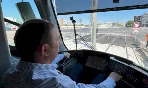 Konya'da Başkan Altay o hatta test sürüşüne çıktı