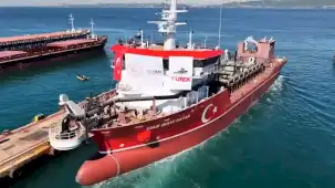 Türkiye'nin ilk yerli emici tarama gemisi suya indirildi